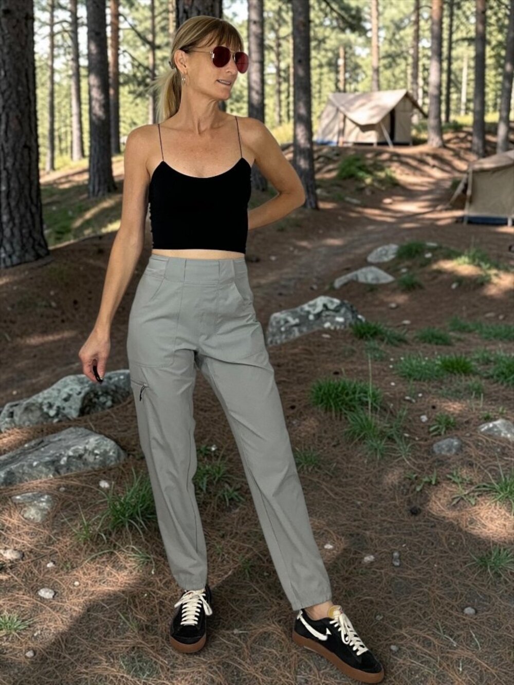 Patagonia Womens Tech Joggers Pant XS Gray High Rise Gorpcore